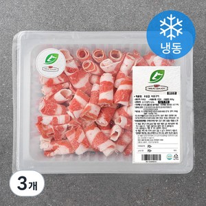 미트엔조이 미국산 우삼겹 바로구이 (냉동), 600g, 3개