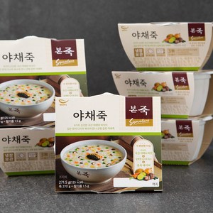 본죽 아침엔 야채죽 (냉장), 271.5g, 6개