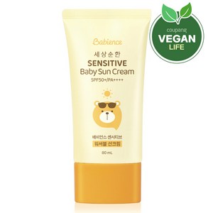 베비언스 유아용 센서티브 워셔블 선크림 SPF50+ PA++++, 1개, 80ml