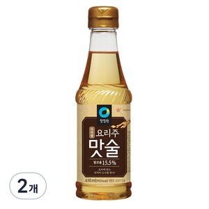 대상 청정원 우리쌀 요리주 맛술, 410ml, 2개