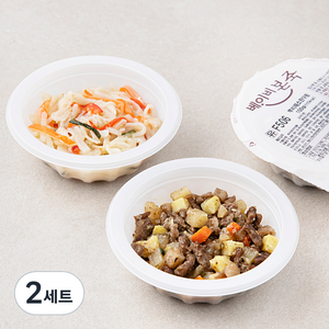 베이비본죽 반찬 뿌리 채소 한우찜 100g + 크래미 어니언 볶음 100g B세트, 2세트