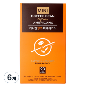 커피빈 캡틴 아메리카노 스틱커피, 900mg, 90개입, 3개