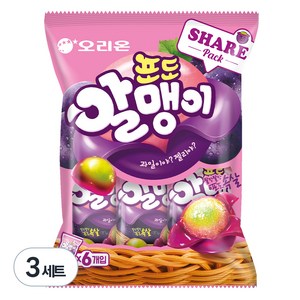 오리온 마이구미 포도알맹이 6개입, 216g, 3개