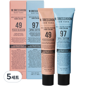 더블유드레스룸 퍼퓸 핸드크림 No49 피치블러썸 50ml + No97 에이프릴코튼 50ml, 5세트