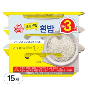 오뚜기 흰밥, 210g, 15개