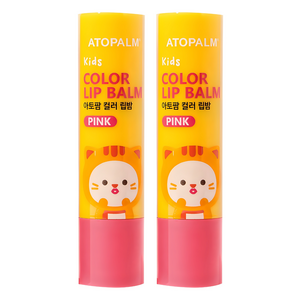 아토팜 컬러 틴티드 어린이 립밤 3.3g, 핑크, 2개