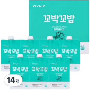 비브리브 꼬박꼬밥 챙겨먹는 한끼 쉐이크 민트초코, 40g, 14개