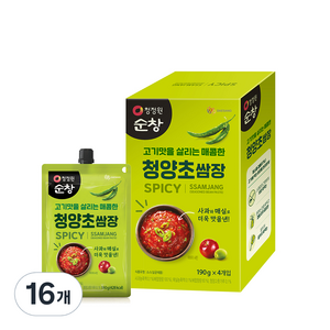 청정원순창 청양초쌈장, 760g, 4개