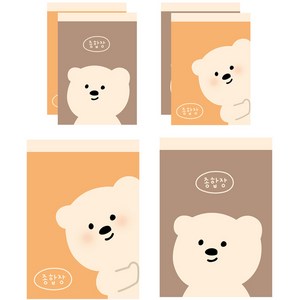 아트모아 곰 뜯어쓰는 종합장 50p, 6개, 랜덤발송