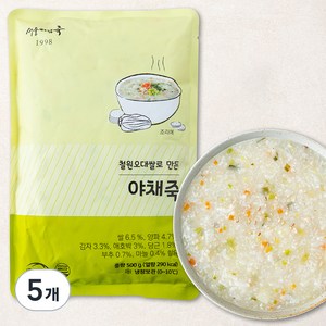 서울마님죽 야채죽 (냉장), 500g, 5개