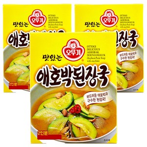 오뚜기 맛있는 애호박 된장국, 36g, 3개