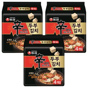 신라면 블랙 두부김치 127g, 12개