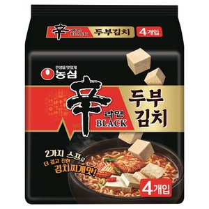 신라면 블랙 두부김치 127g, 4개