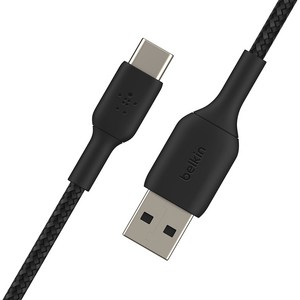 벨킨 부스트업 패브릭 USB C타입 고속 충전케이블 CAB002bt 1m, 블랙, 1개