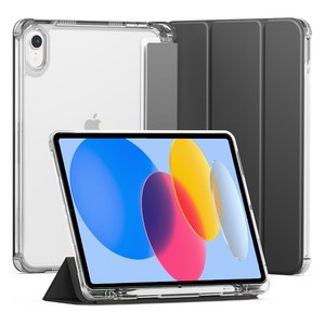 신지모루 클리어 애플펜슬 수납 태블릿PC 케이스, 블랙