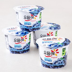 요플레 오리지널 요거트 블루베리, 180g, 4개입