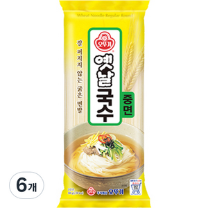 오뚜기옛날 국수중면, 500g, 6개