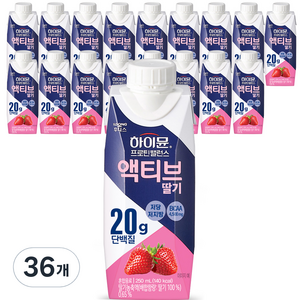 하이뮨 프로틴 밸런스 액티브 딸기, 250ml, 36개