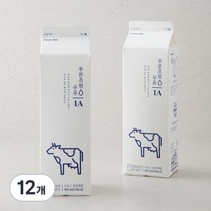 푸른초원 우유 1A, 900ml, 12개