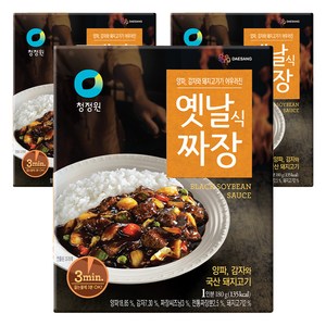 청정원 옛날식짜장, 180g, 3개