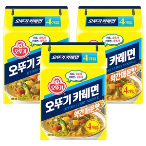 오뚜기 카레면 약간매운맛 130g, 12개