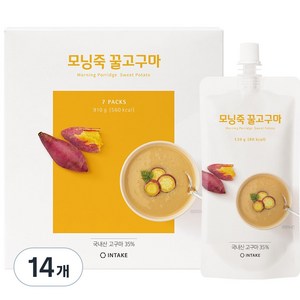 인테이크 모닝죽 꿀고구마 즉석죽, 130g, 14개