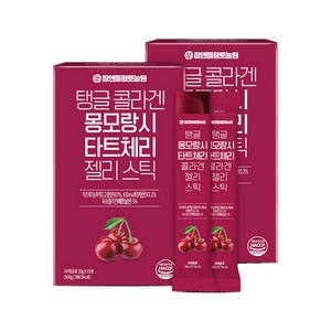 참앤들황토농원 탱글 콜라겐 몽모랑시 타트체리 젤리스틱, 300g, 2개