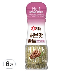 백설 허브맛솔트 와인 버터, 40g, 6개