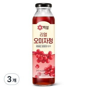 백설 리얼 오미자청, 310ml, 3개