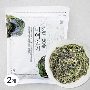 주일 완도 명품 미역줄기, 1kg, 2개