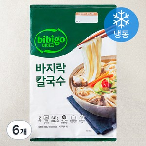 비비고 바지락칼국수 2인분 (냉동), 642g, 6개