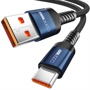 코드웨이 USB A to C타입 고속 충전케이블, 0.15m, 블루, 1개