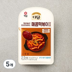 다담 매콤떡볶이 양념, 140g, 5개