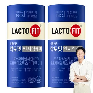 종근당건강 락토핏 인지력 케어 30p, 60g, 2개