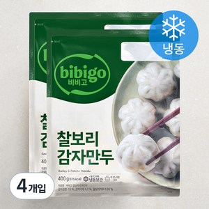 비비고 찰보리 감자만두 (냉동), 400g, 4개입