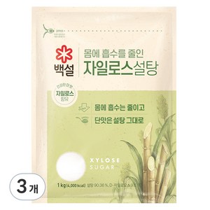 백설 자일로스 설탕, 1kg, 3개