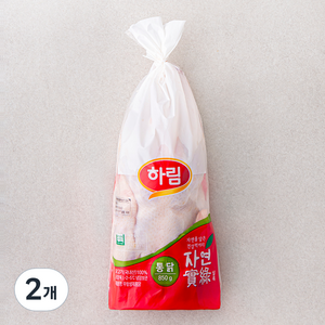 하림 무항생제 인증 자연실록 통닭 (냉장), 850g, 2개