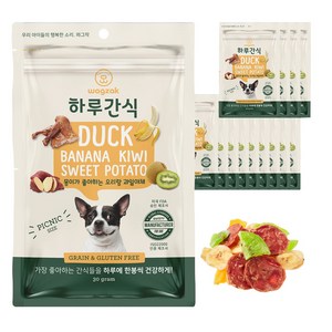 와그작 강아지 하루간식, 혼합맛(오리고기/키위/바나나/고구마), 30g, 14개