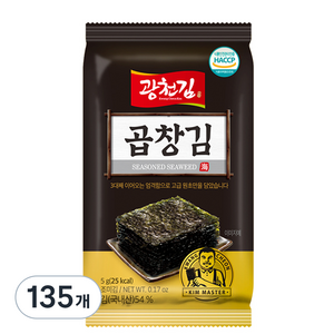 광천김 곱창도시락김, 5g, 135개