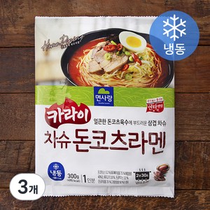 면사랑 카라이 차슈 돈코츠 라멘 1인분 (냉동), 346g, 3개