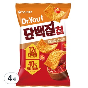 닥터유 오리온 단백질칩 칠리살사맛, 4개, 60g