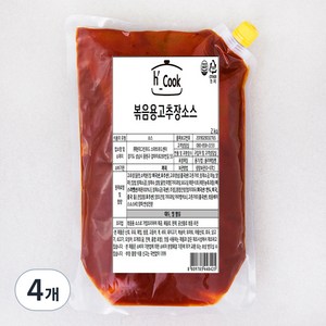 에이치쿡 볶음용 고추장소스, 2kg, 4개