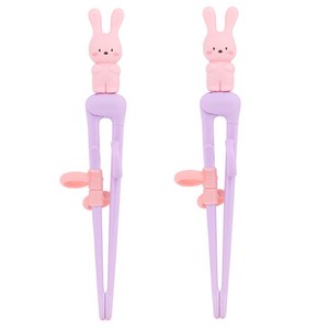 릴팡 아동용 더스틱 맥스 젓가락 1단계 오른손용, 스노우래빗, 2개