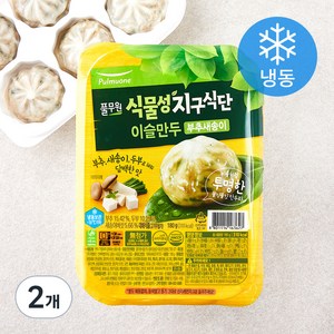 풀무원 식물성 지구식단 이슬만두 부추새송이 (냉동), 180g, 2개