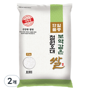 대한농산 2024년산 햅쌀 보약같은 철원오대쌀, 상등급, 5kg, 2개