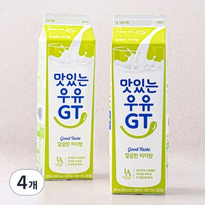 맛있는우유GT 깔끔한 저지방우유, 900ml, 4개