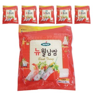 MORN 뉴 월남쌈 라이스페이퍼 사각, 300g, 6개