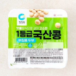 청정원 국산콩 고소한두부 부침용, 400g, 1개