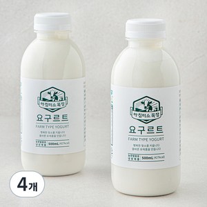 아침미소목장 요구르트, 500ml, 4개