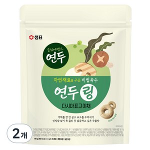 샘표 연두링 다시마표고야채, 140g, 2개